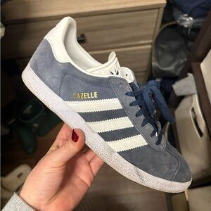 Adidas Gazelle Navy and White Shoes